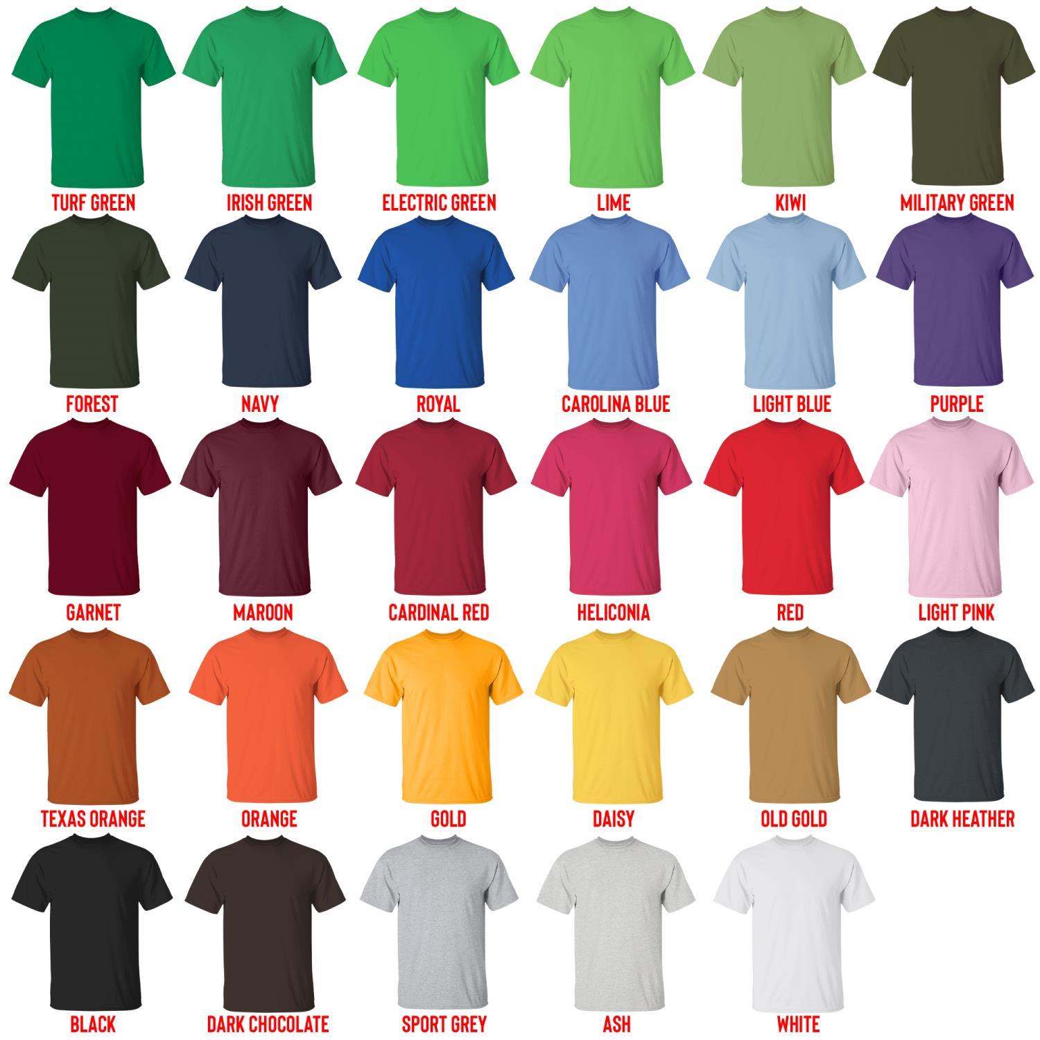 t shirt color chart - Fist Of The North Star Store