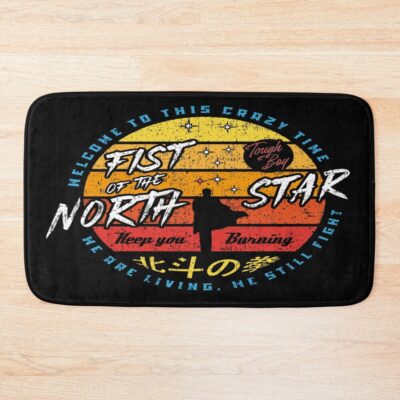 Vintage Fist Of The North Star Bath Mat
