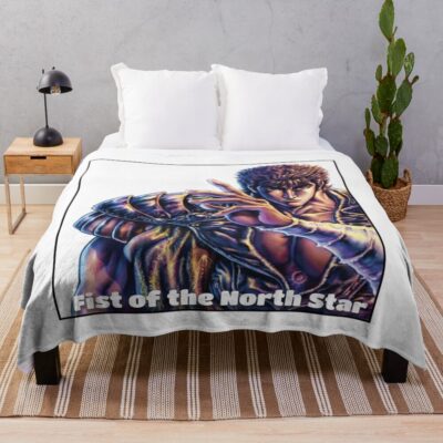 Funny Fist Of The North Star Throw Blanket