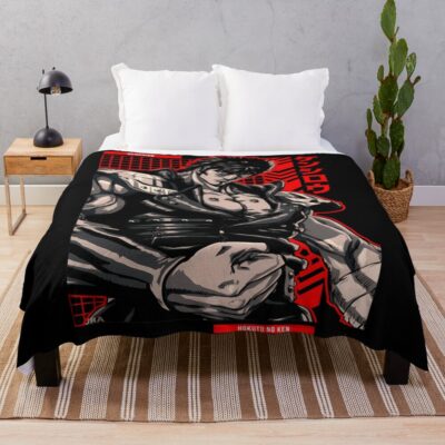 Guerriero Hokuto No Ken Vintage Throw Blanket