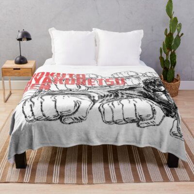 Kenshiro Hyakuretsu Ken Throw Blanket