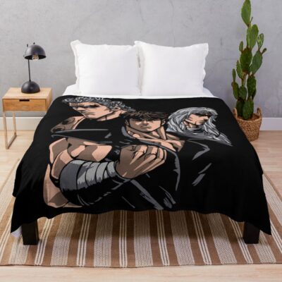 Retro Fist Of The North Star Legacy Throw Blanket