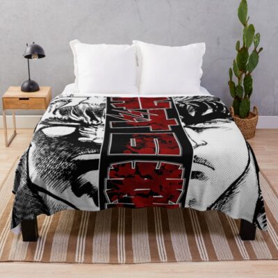 Kenshiro Vs Raoh Rivalry Throw Blanket