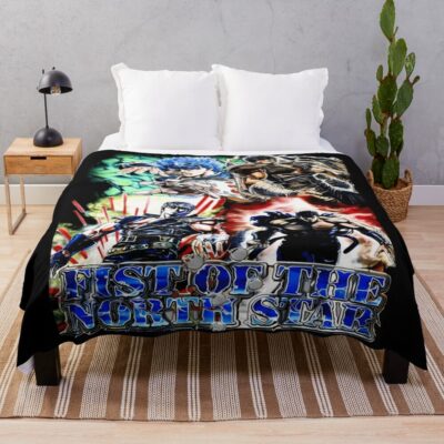 Hokuto No Ken Fist Of Justice Throw Blanket