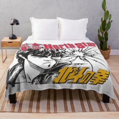 Kenshiro Savior Of The Wasteland Throw Blanket