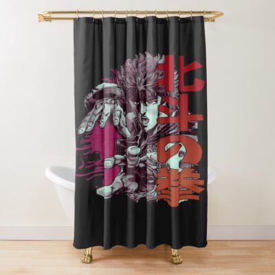 Minimalist Kenshiro Graphic Shower Curtain