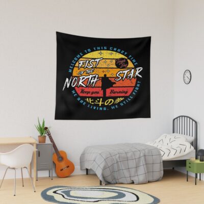 Vintage Fist Of The North Star Tapestry