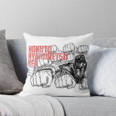 Kenshiro Hyakuretsu Ken Throw Pillow