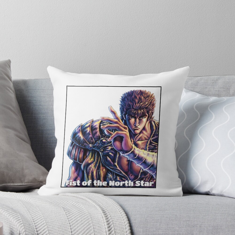 Funny Fist Of The North Star Throw Pillow