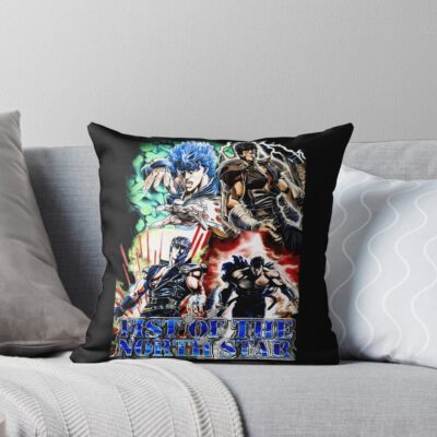 Hokuto No Ken Fist Of Justice Throw Pillow